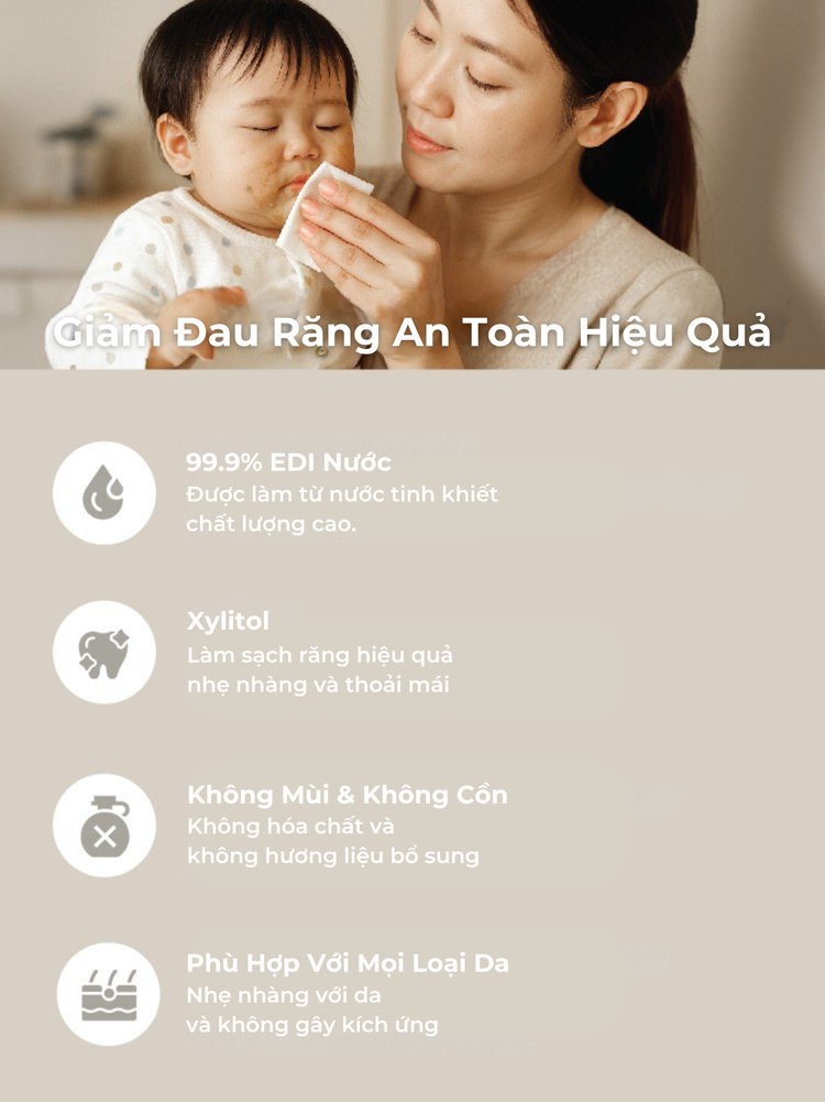 mugu Khăn Ướt Đa Năng Mini Lau Răng Nướu Cho Bé description image
