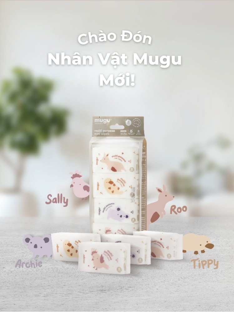 mugu Khăn Ướt Đa Năng Mini Lau Răng Nướu Cho Bé description image