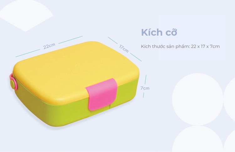MOOIKIND Hộp Cơm Bento Sắc Màu - Colorblock Bento Box description image