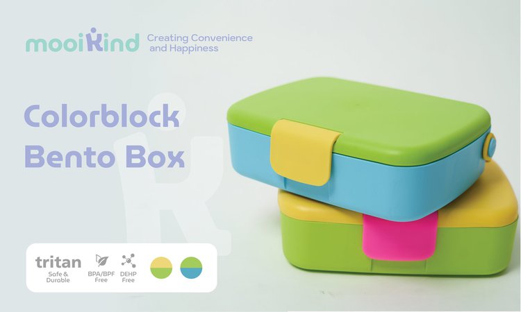 MOOIKIND Hộp Cơm Bento Sắc Màu - Colorblock Bento Box description image