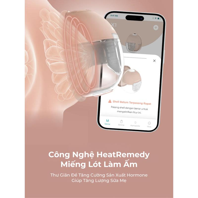 MOOIMOM Trọn Bộ 2 Máy Hút Sữa Không Dây Thế Hệ Mới X1 - ảnh 4