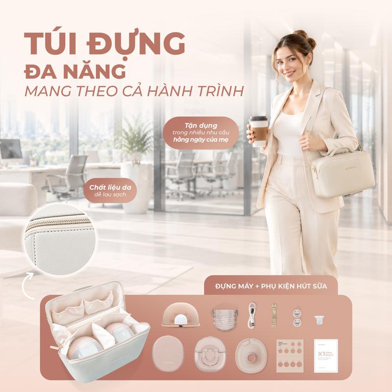MOOIMOM Trọn Bộ 2 Máy Hút Sữa Không Dây Thế Hệ Mới X1 - ảnh 8