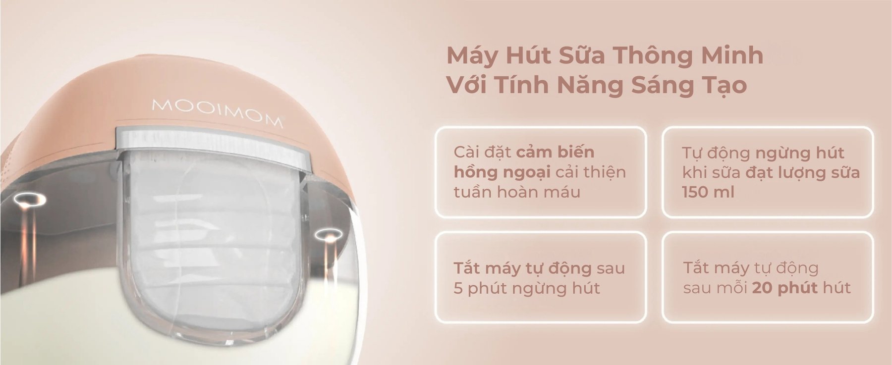 MOOIMOM Trọn Bộ 2 Máy Hút Sữa Không Dây Thế Hệ Mới X1 description image
