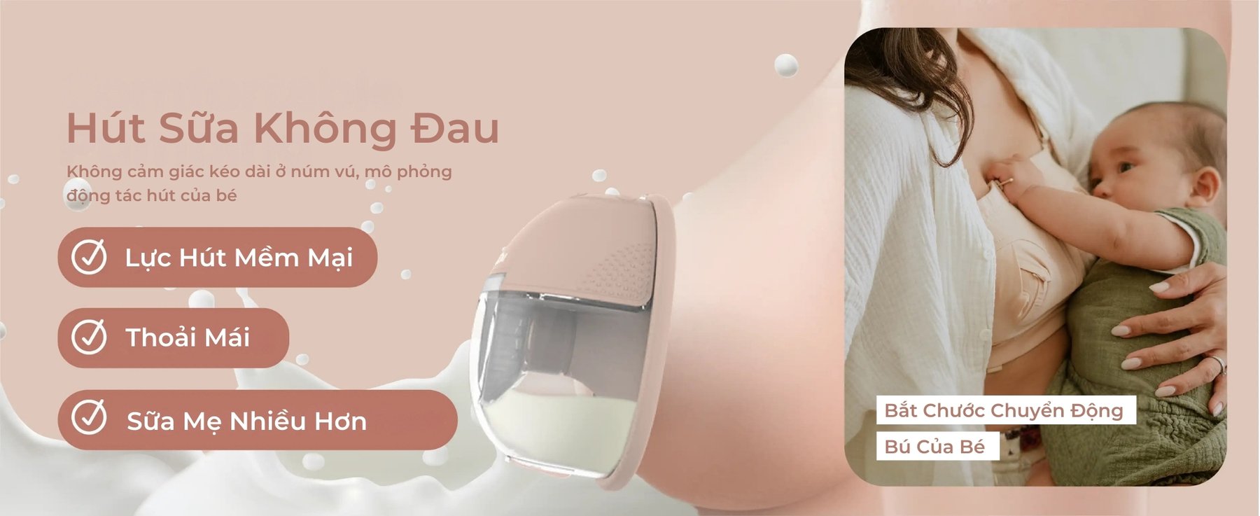 MOOIMOM Trọn Bộ 2 Máy Hút Sữa Không Dây Thế Hệ Mới X1 description image