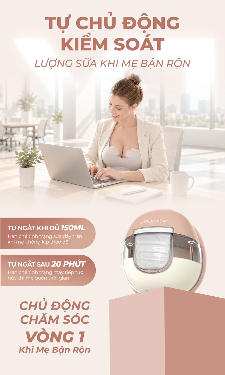 MOOIMOM Trọn Bộ 2 Máy Hút Sữa Không Dây Thế Hệ Mới X1 description image