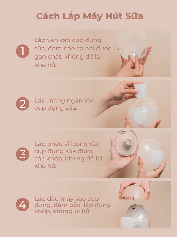 MOOIMOM Trọn Bộ 2 Máy Hút Sữa Không Dây Thế Hệ Mới X1 description image