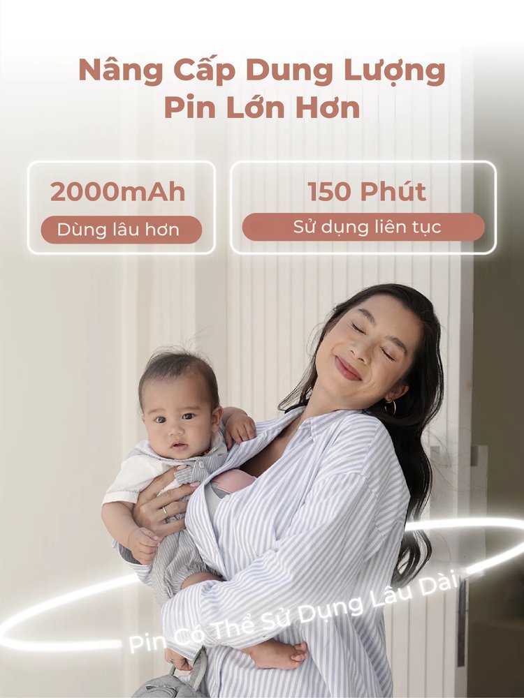 MOOIMOM Trọn Bộ 2 Máy Hút Sữa Không Dây Thế Hệ Mới X1 description image