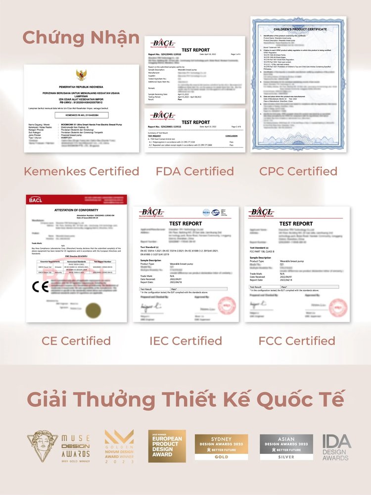MOOIMOM Trọn Bộ 2 Máy Hút Sữa Không Dây Thế Hệ Mới X1 description image