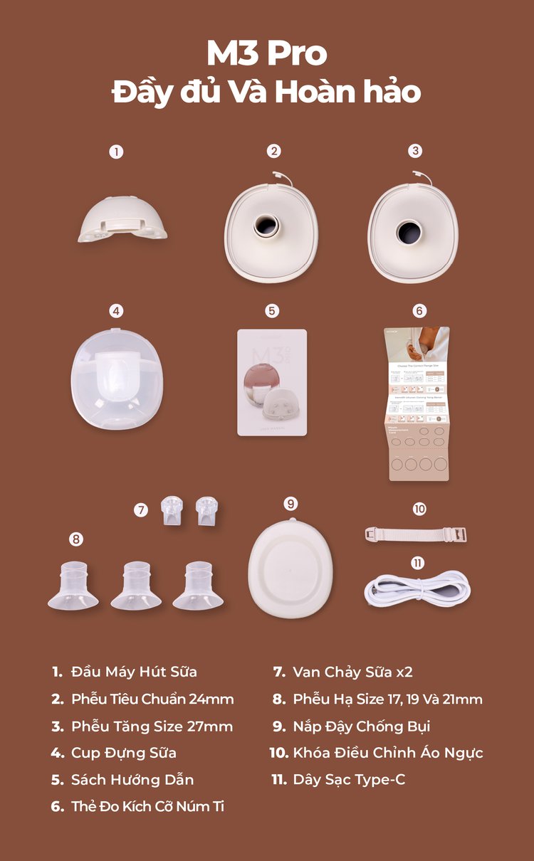 MOOIMOM Máy Hút Sữa Không Dây M3 Pro Air Flow description image