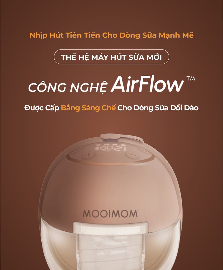 MOOIMOM Máy Hút Sữa Không Dây M3 Pro Air Flow description image