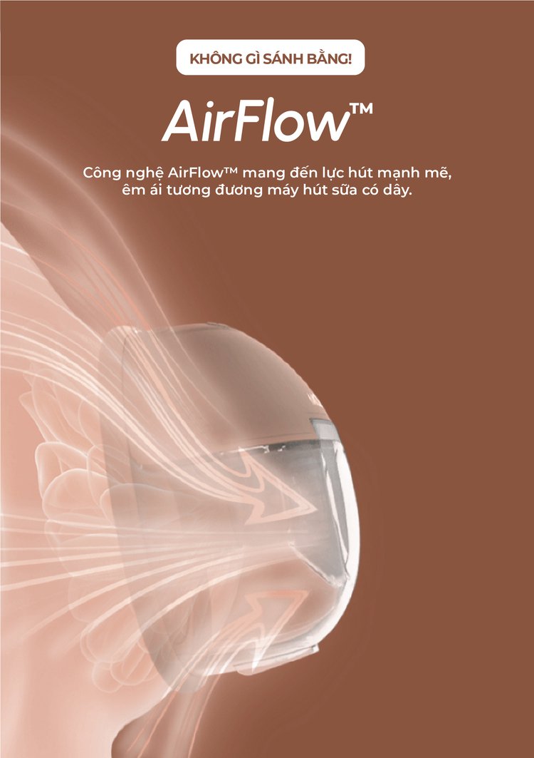 MOOIMOM Máy Hút Sữa Không Dây M3 Pro Air Flow description image