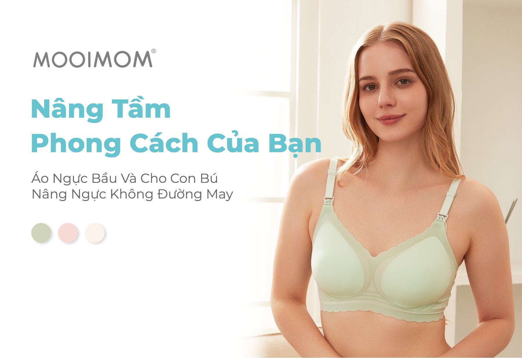 MOOIMOM Áo Ngực Bầu Và Cho Con Bú Nâng Ngực Không Đường May description image