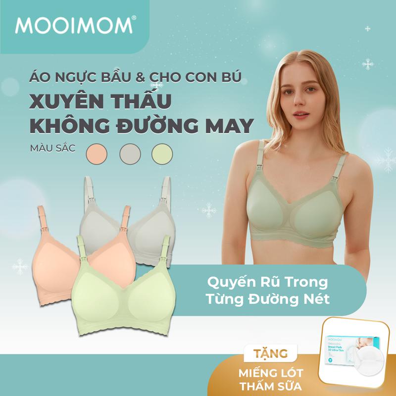 MOOIMOM Áo Ngực Bầu Và Cho Con Bú Nâng Ngực Không Đường May