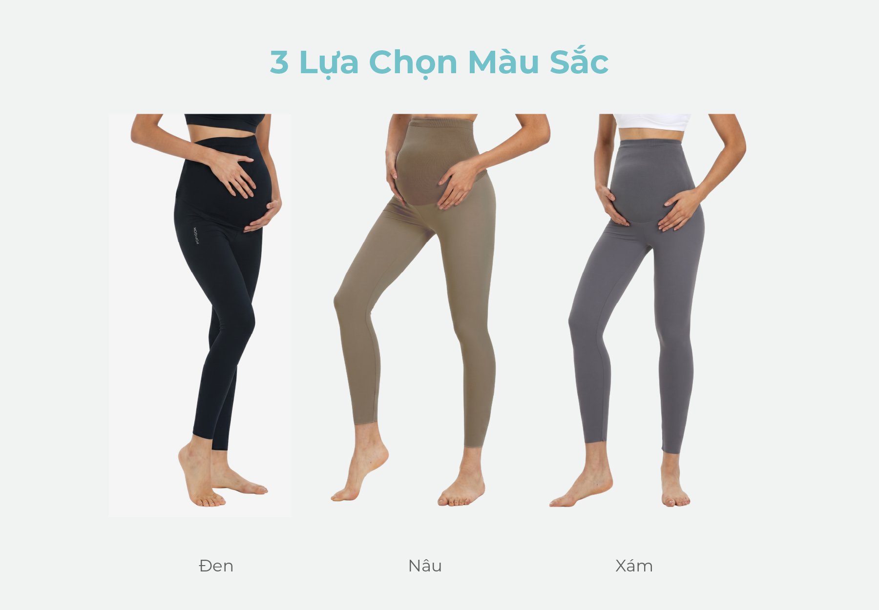 MOOIMOM Quần Legging Bầu Thiết Kế Ôm Bụng Thoải Mái description image