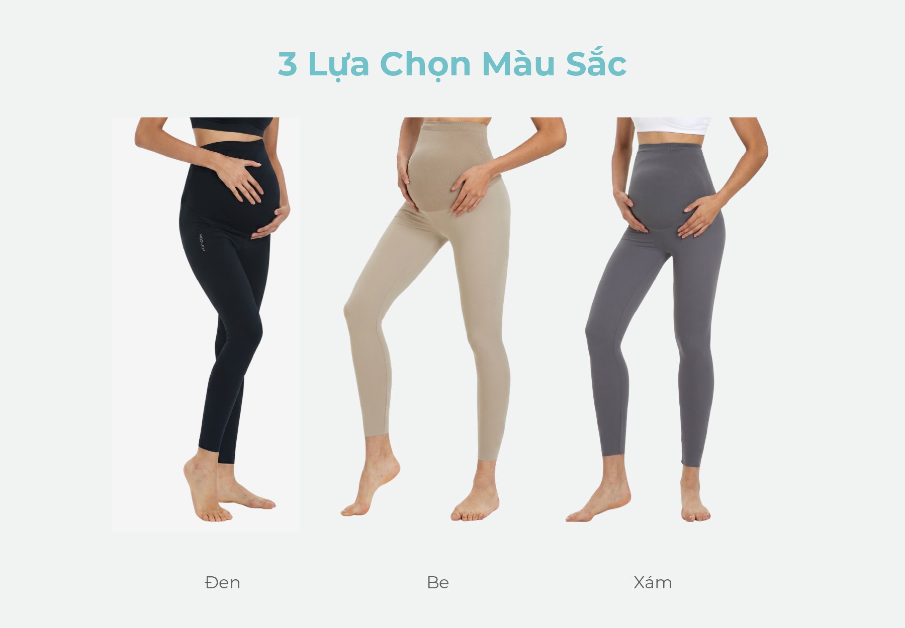 MOOIMOM Quần Legging Bầu Thiết Kế Ôm Bụng Thoải Mái description image