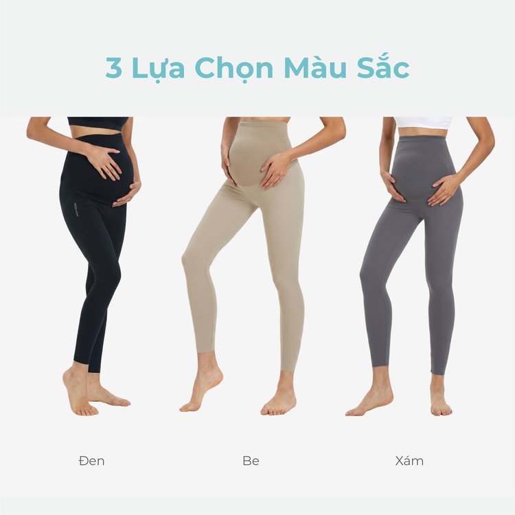 MOOIMOM Quần Legging Bầu Thiết Kế Ôm Bụng Thoải Mái description image