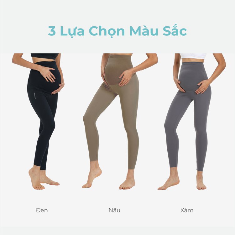 MOOIMOM Quần Legging Bầu Thiết Kế Ôm Bụng Thoải Mái description image