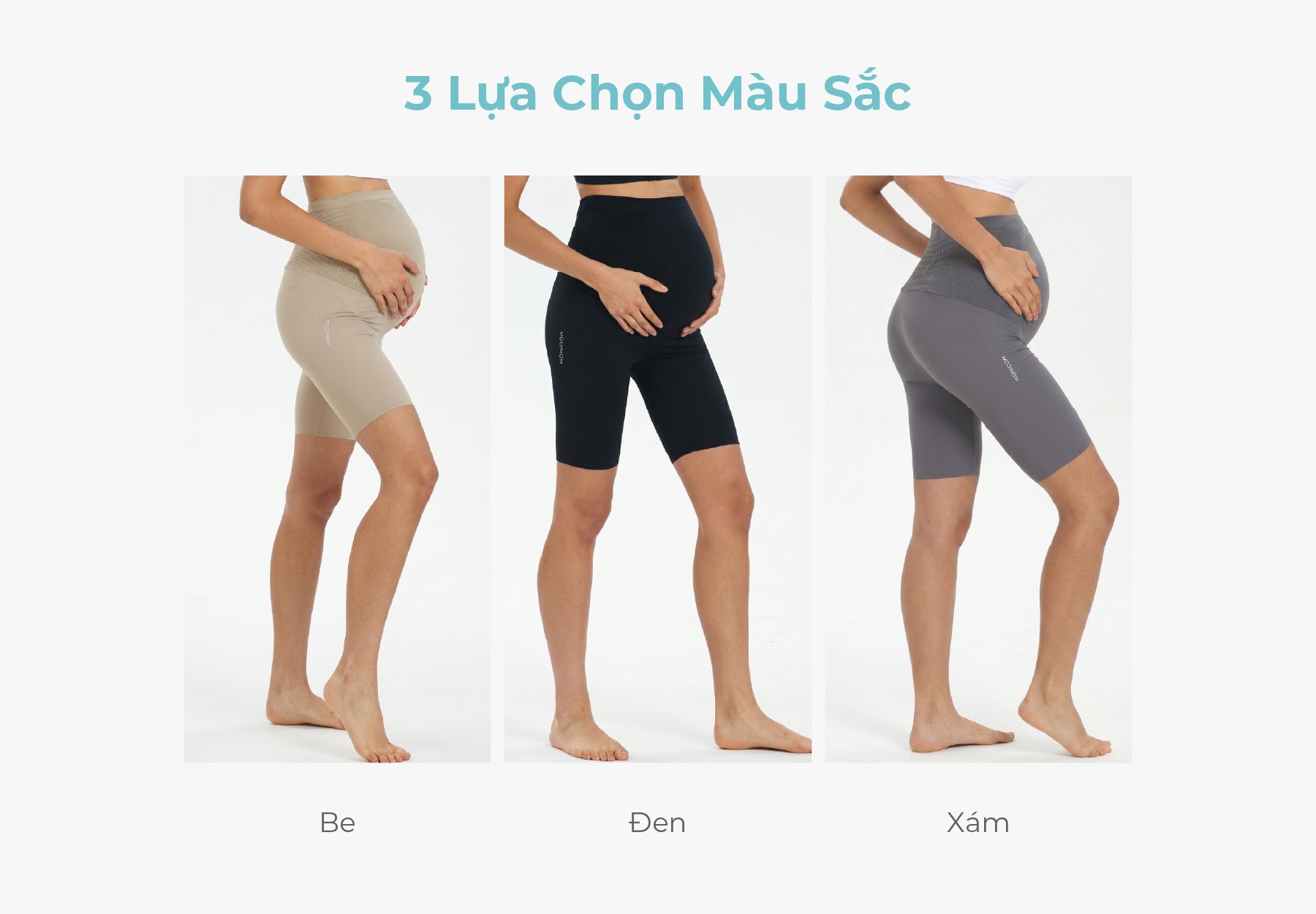 MOOIMOM Quần Legging Bầu Lửng Thiết Kế Ôm Bụng Thoải Mái description image