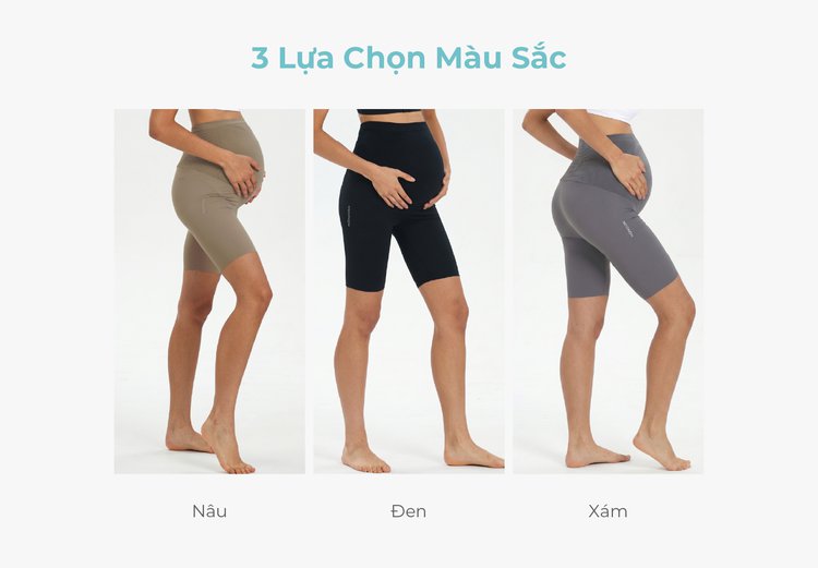 MOOIMOM Quần Legging Bầu Lửng Thiết Kế Ôm Bụng Thoải Mái description image