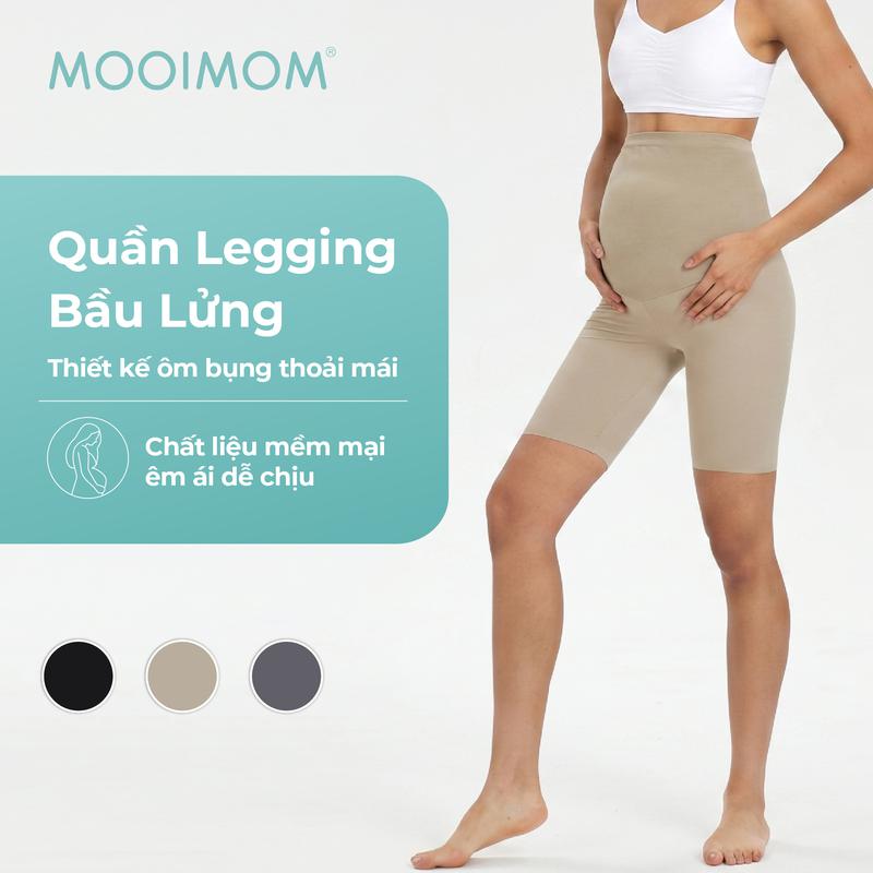 MOOIMOM Quần Legging Bầu Lửng Thiết Kế Ôm Bụng Thoải Mái
