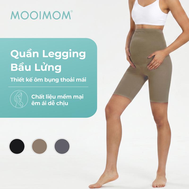 MOOIMOM Quần Legging Bầu Lửng Thiết Kế Ôm Bụng Thoải Mái