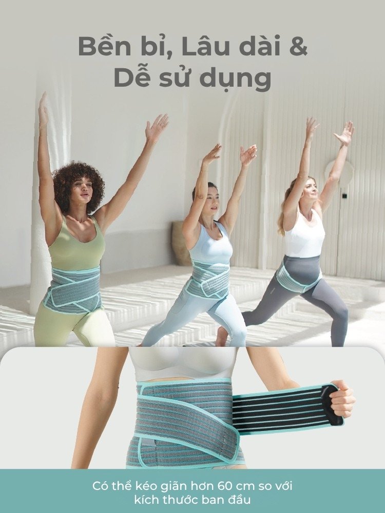 MOOIMOM Đai Hỗ Trợ Bụng 2 Trong 1 Vải Sợi Tre Cao Cấp description image