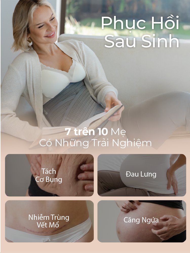 MOOIMOM Đai Nịt Bụng Sợi Tre Coolweave - Thế Hệ Mới description image