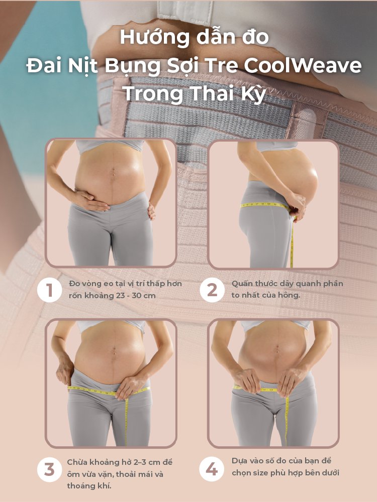 MOOIMOM Đai Nịt Bụng Sợi Tre Coolweave - Thế Hệ Mới description image