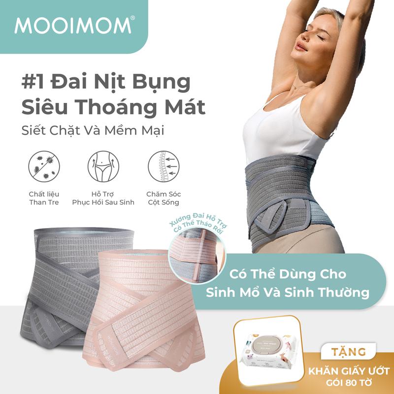 MOOIMOM Đai Nịt Bụng Sợi Tre Coolweave - Thế Hệ Mới
