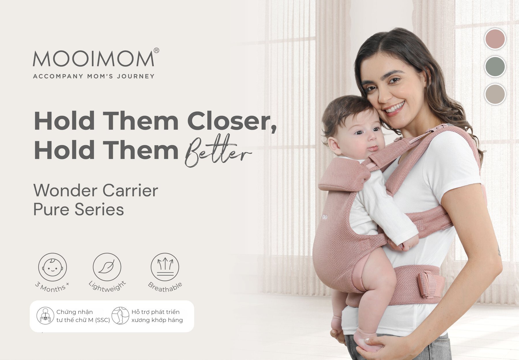 MOOIMOM Địu Em Bé Wonder Carrier - Wonder Carrier description image