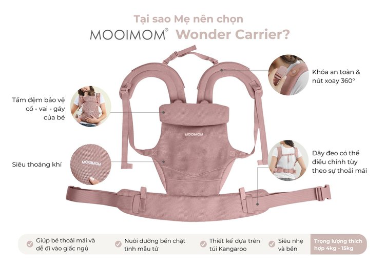MOOIMOM Địu Em Bé Wonder Carrier - Wonder Carrier description image