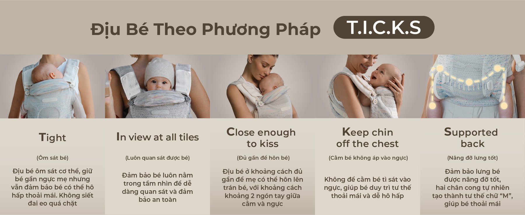 MOOIMOM Địu Em Bé Cao Cấp AiryKnit - AiryKnit Baby Carrier description image