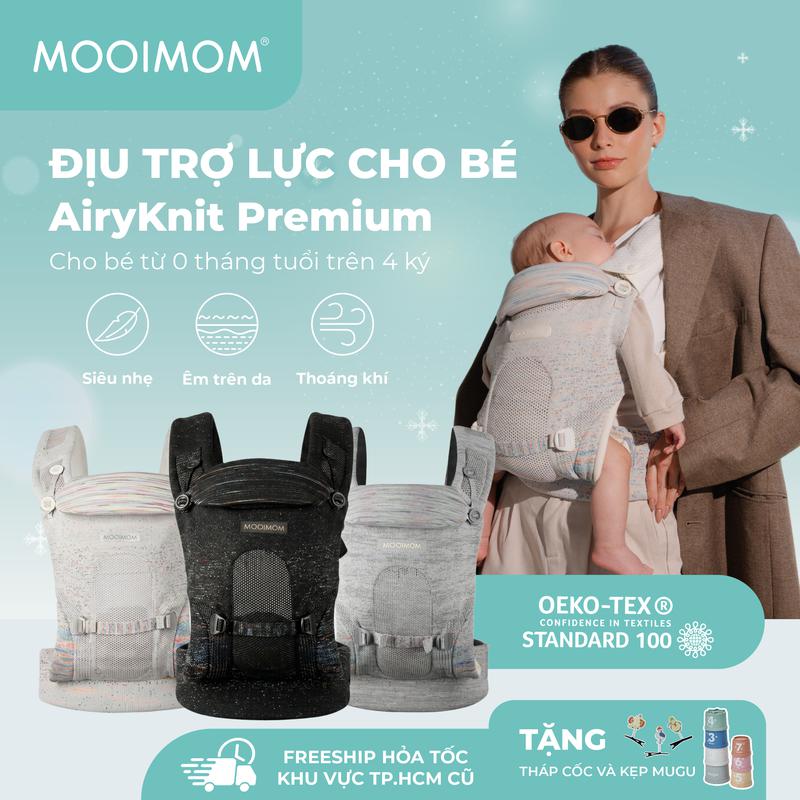 MOOIMOM Địu Em Bé Cao Cấp AiryKnit - AiryKnit Baby Carrier