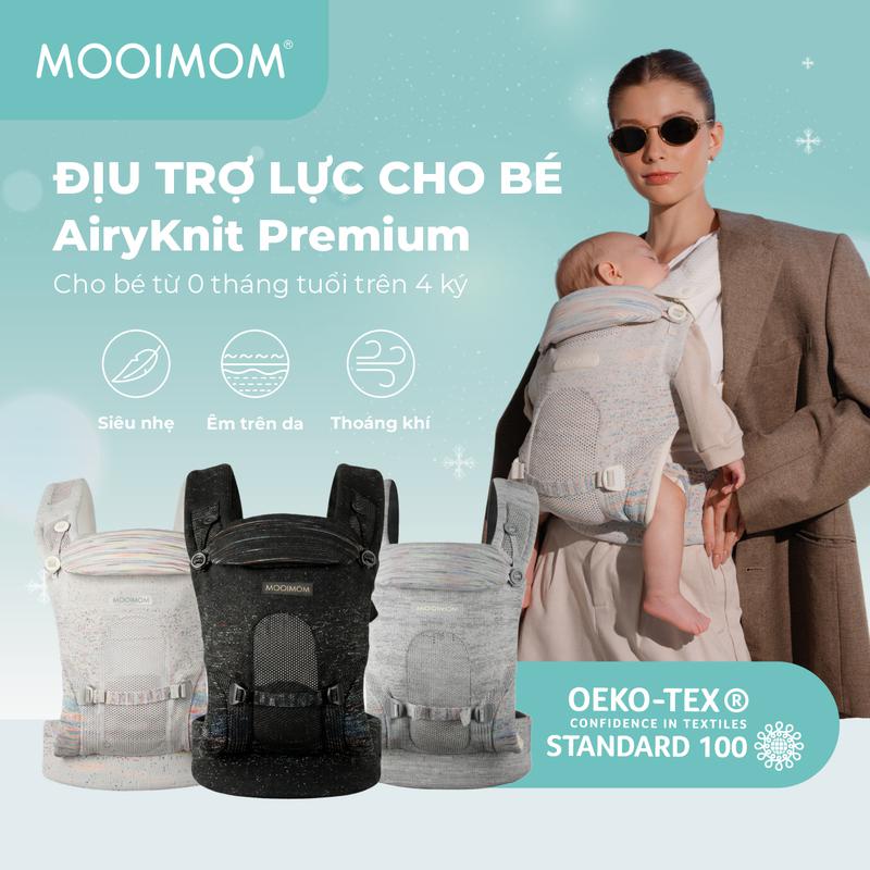 MOOIMOM Địu Em Bé Cao Cấp AiryKnit - AiryKnit Baby Carrier