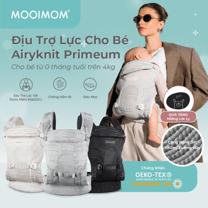 MOOIMOM Địu Em Bé Cao Cấp AiryKnit - AiryKnit Baby Carrier