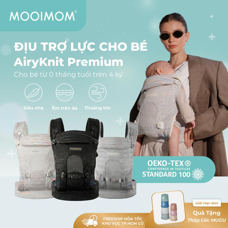 MOOIMOM Địu Em Bé Cao Cấp AiryKnit - AiryKnit Baby Carrier