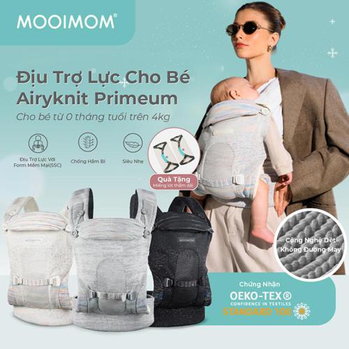 MOOIMOM Địu Em Bé Cao Cấp AiryKnit - AiryKnit Baby Carrier