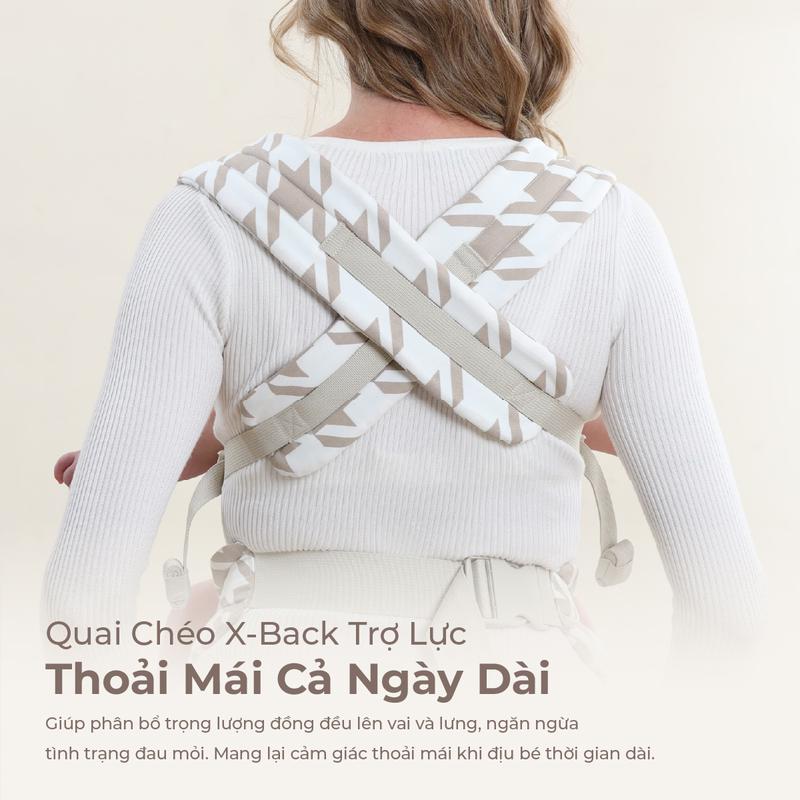 [PRE ORDER] Địu Em Bé MOOIMOM Evolve Cotton Thoáng Khí, Trợ Lực Cho Bé Sơ Sinh - ảnh 4