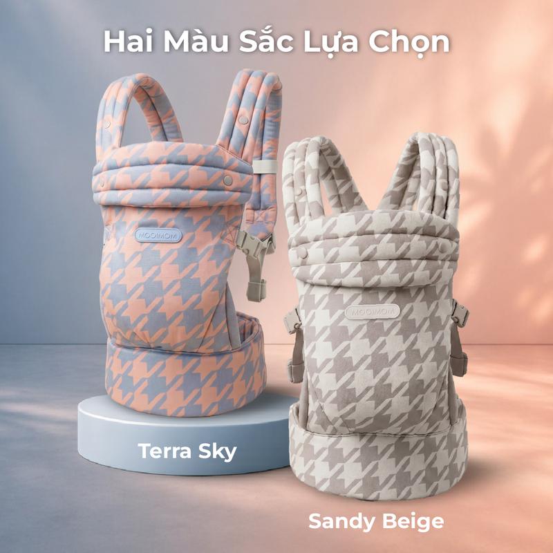 [PRE ORDER] Địu Em Bé MOOIMOM Evolve Cotton Thoáng Khí, Trợ Lực Cho Bé Sơ Sinh - ảnh 5