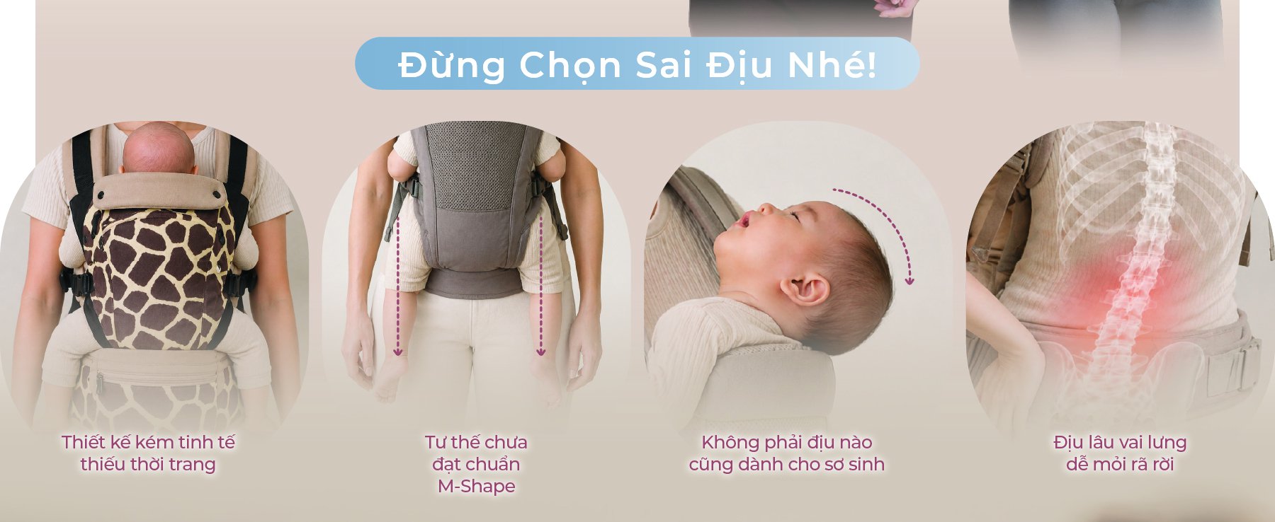 [PRE ORDER] Địu Em Bé MOOIMOM Evolve Cotton Thoáng Khí, Trợ Lực Cho Bé Sơ Sinh description image