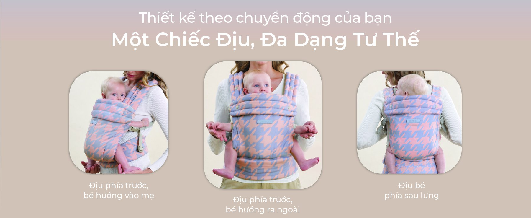 [PRE ORDER] Địu Em Bé MOOIMOM Evolve Cotton Thoáng Khí, Trợ Lực Cho Bé Sơ Sinh description image