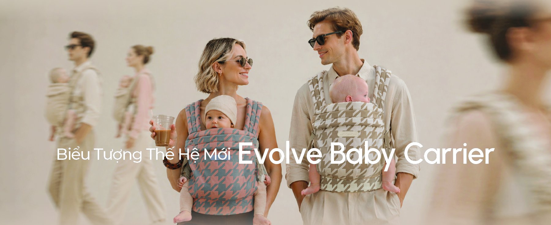 [PRE ORDER] Địu Em Bé MOOIMOM Evolve Cotton Thoáng Khí, Trợ Lực Cho Bé Sơ Sinh description image