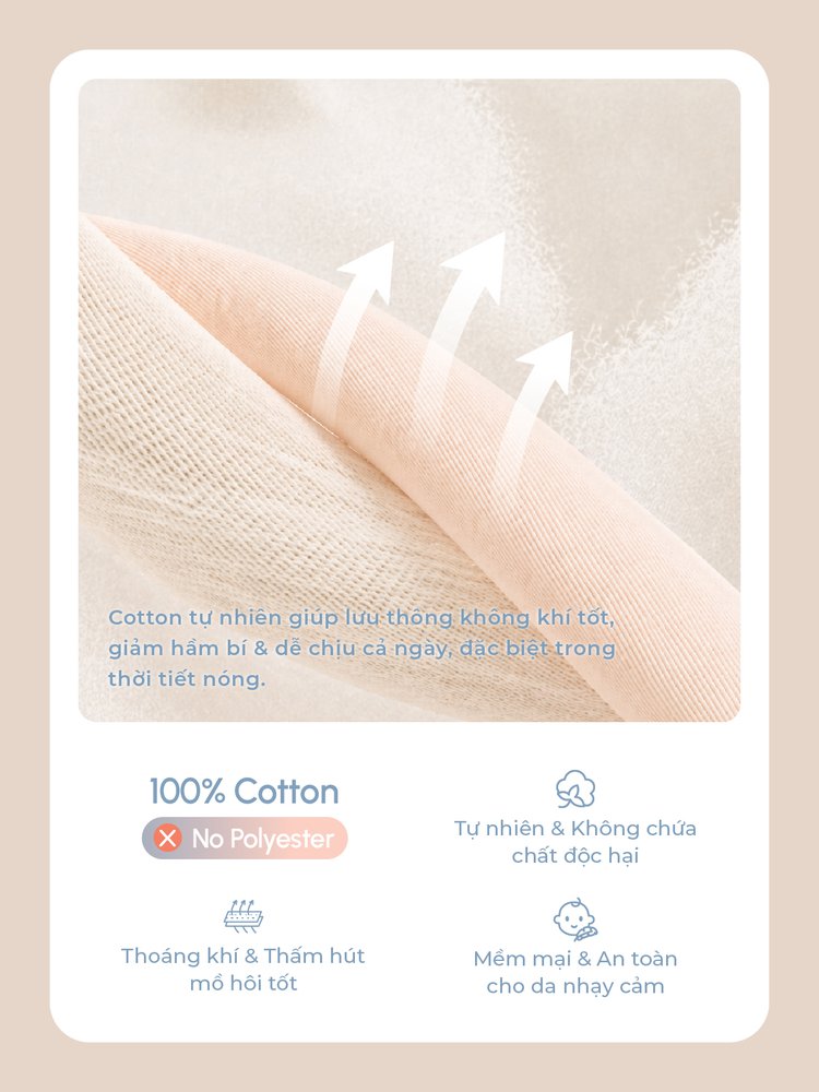 [PRE ORDER] Địu Em Bé MOOIMOM Evolve Cotton Thoáng Khí, Trợ Lực Cho Bé Sơ Sinh description image