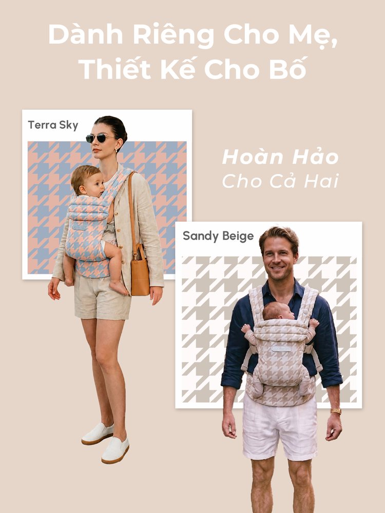 [PRE ORDER] Địu Em Bé MOOIMOM Evolve Cotton Thoáng Khí, Trợ Lực Cho Bé Sơ Sinh description image