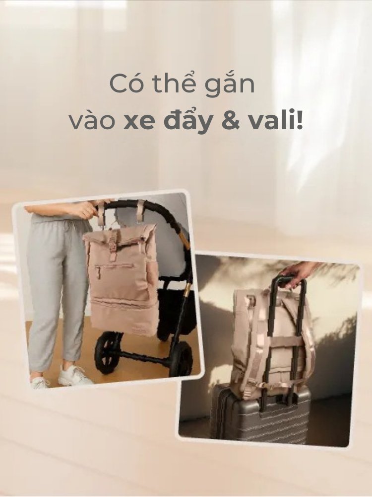 MOOIMOM Túi Bỉm Sữa Đa Năng 2in1 description image