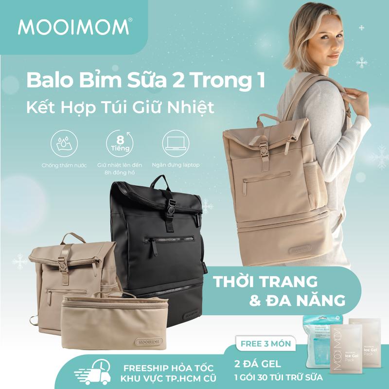 MOOIMOM Túi Bỉm Sữa Đa Năng 2in1