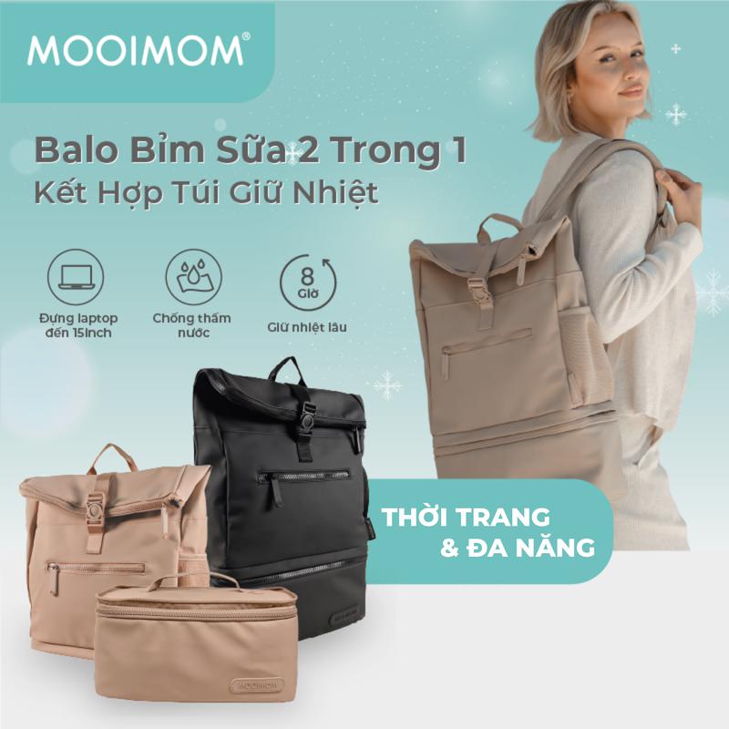 MOOIMOM Túi Bỉm Sữa Đa Năng 2in1