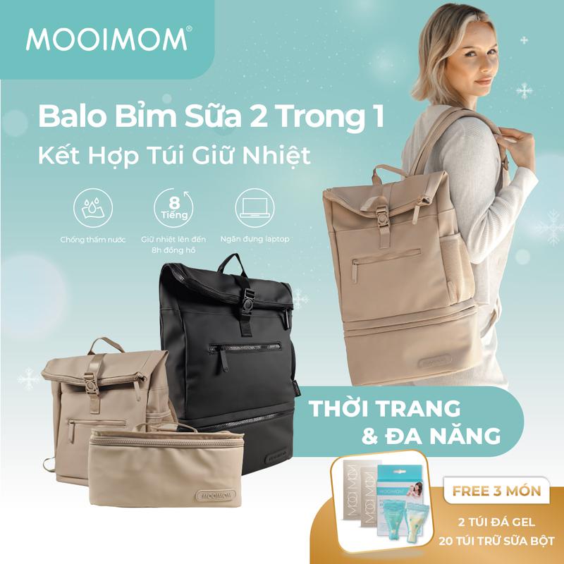 MOOIMOM Túi Bỉm Sữa Đa Năng 2in1