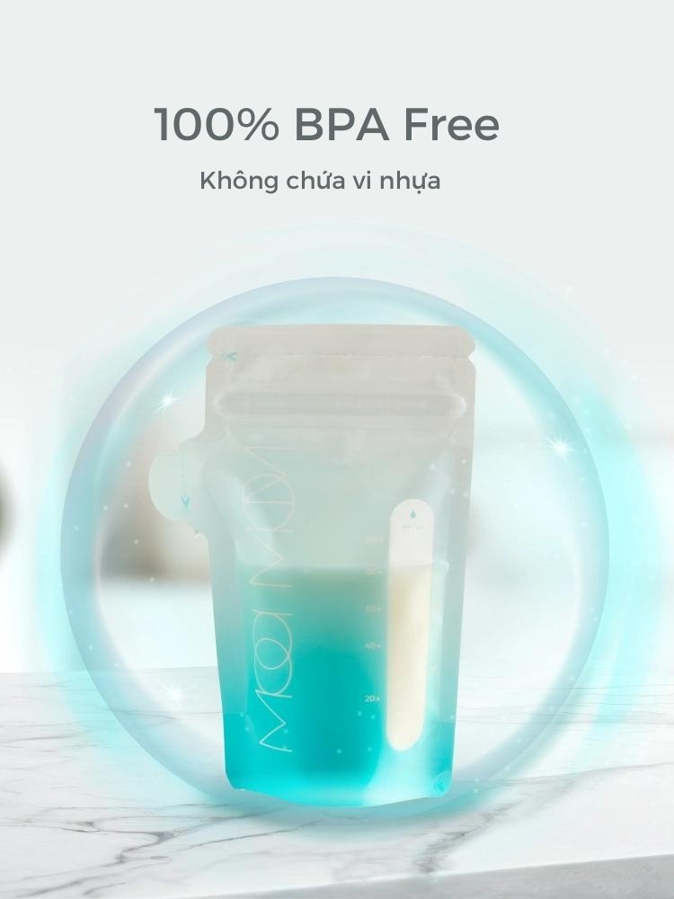 MOOIMOM Túi trữ sữa cảm ứng nhiệt 100ml description image