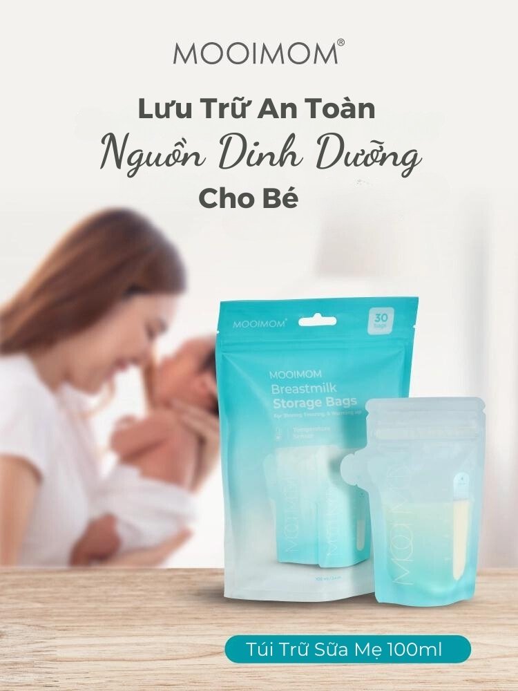 MOOIMOM Túi trữ sữa cảm ứng nhiệt 100ml description image